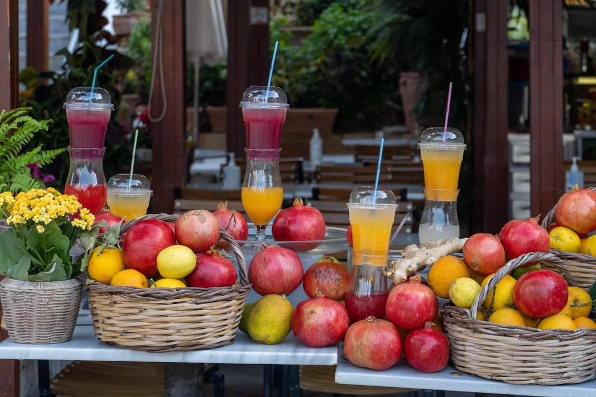 Fresh smoothie and juice blending