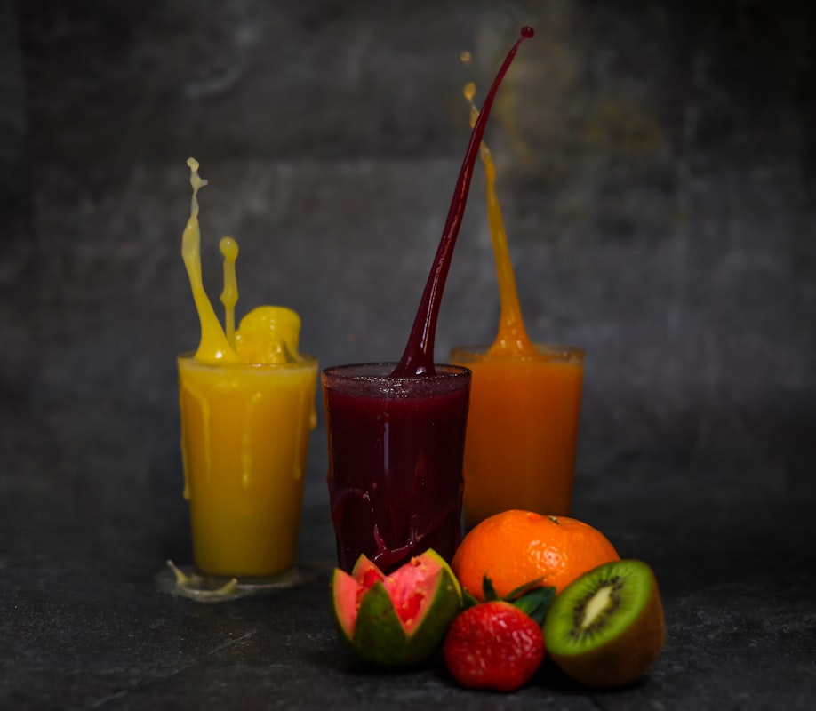 Tropical seasonal fruit smoothie